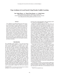 Trap Avoidance in Local Search Using Pseudo-Conflict Learning