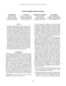 Absent Multiple Kernel Learning Xinwang Liu Lei Wang Jianping Yin, Yong Dou