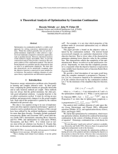 A Theoretical Analysis of Optimization by Gaussian Continuation