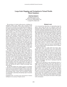 Large-Scale Mapping and Navigation in Virtual Worlds Thesis Summary Katrina Samperi
