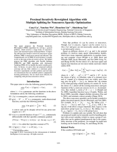 Proximal Iteratively Reweighted Algorithm with Multiple Splitting for Nonconvex Sparsity Optimization