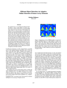 Efficient Object Detection via Adaptive Online Selection of Sensor-Array Elements Matthai Philipose Microsoft