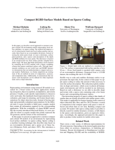 Compact RGBD Surface Models Based on Sparse Coding Michael Ruhnke Liefeng Bo