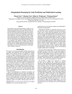 Marginalized Denoising for Link Prediction and Multi-label Learning Zheng Chen