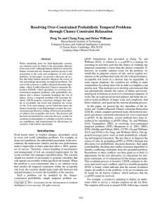 Resolving Over-Constrained Probabilistic Temporal Problems through Chance Constraint Relaxation