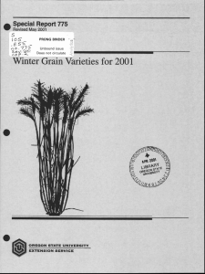 • Special Report 775 • Winter Grain Varieties for 2001 7