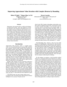 Improving Approximate Value Iteration with Complex Returns by Bounding Robert Wright,