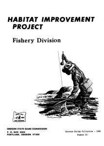 HABITAT IMPROVEMENT Fishery Division PROJECT P. 0. BOX 3503