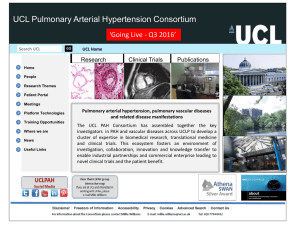 UCL Pulmonary Arterial Hypertension Consortium ‘Going Live - Q3 2016’