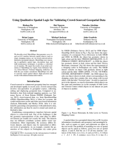 Using Qualitative Spatial Logic for Validating Crowd-Sourced Geospatial Data Heshan Du