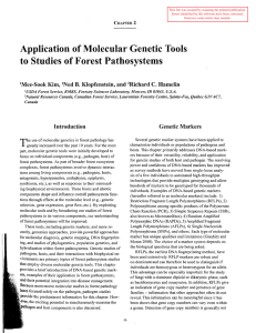 Application of Molecular Genetic Tools to Studies of Forest Pathosystems Mee-Sook Kim,