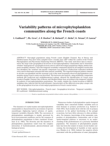 Variability patterns of microphytoplankton communities along the French coasts *, Ph. Gros