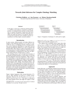 Towards Joint Inference for Complex Ontology Matching Abstract