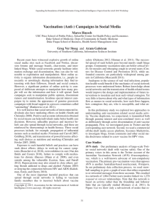 Vaccination (Anti-) Campaigns in Social Media Marco Huesch