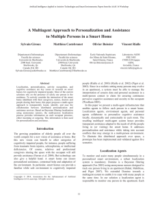 A Multiagent Approach to Personalization and Assistance Sylvain Giroux