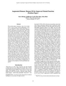 Augmented Human: Human OS for Improved Mental Function (Position Paper)