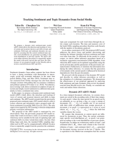 Tracking Sentiment and Topic Dynamics from Social Media Yulan He Chenghua Lin