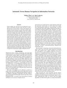 Automatic Versus Human Navigation in Information Networks