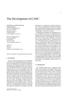 The Development of CASC Jeff Pelletier, Geoff Sutcliffe and Christian Suttner