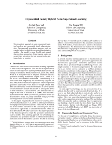 Exponential Family Hybrid Semi-Supervised Learning