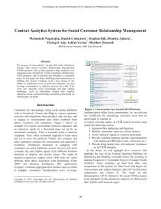 Content Analytics System for Social Customer Relationship Management