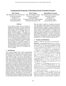 Computational Properties of Resolution-based Grounded Semantics