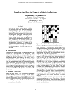 Complete Algorithms for Cooperative Pathﬁnding Problems