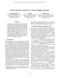 Early Prediction on Time Series: A Nearest Neighbor Approach