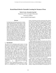 Kernel-Based Selective Ensemble Learning for Streams of Trees