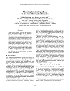 Measuring Statistical Dependence via the Mutual Information Dimension