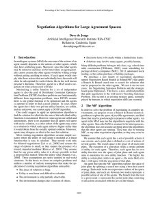 Negotiation Algorithms for Large Agreement Spacess