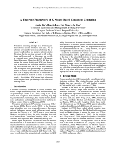 A Theoretic Framework of K-Means-Based Consensus Clustering