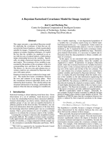 A Bayesian Factorised Covariance Model for Image Analysis