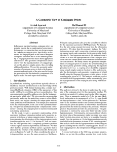 A Geometric View of Conjugate Priors