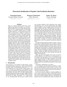 Theoretical Justiﬁcation of Popular Link Prediction Heuristics