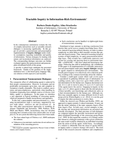 Tractable Inquiry in Information-Rich Environments