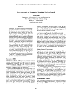 Improvements of Symmetry Breaking During Search