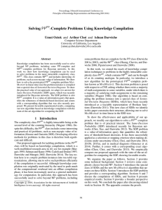 PP Solving -Complete Problems Using Knowledge Compilation