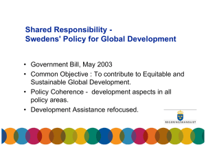 Shared Responsibility - Swedens' Policy for Global Development