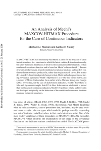 An Analysis of Meehl’s MAXCOV-HITMAX Procedure for the Case of Continuous Indicators