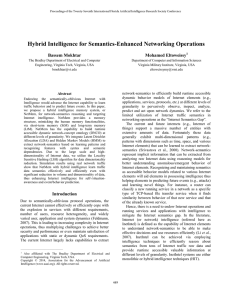 Hybrid Intelligence for Semantics-Enhanced Networking Operations Bassem Mokhtar Mohamed Eltoweissy