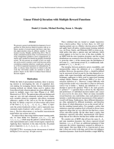 Linear Fitted-Q Iteration with Multiple Reward Functions Abstract