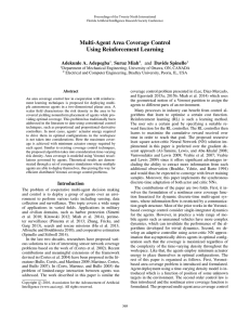 Multi-Agent Area Coverage Control Using Reinforcement Learning Adekunle A. Adepegba ,