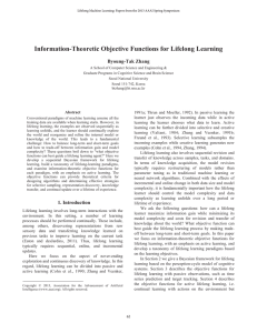 Information-Theoretic Objective Functions for Lifelong Learning Byoung-Tak Zhang
