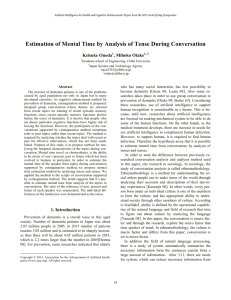 Estimation of Mental Time by Analysis of Tense During Conversation