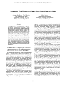 Learning the Task Management Space of an Aircraft Approach Model