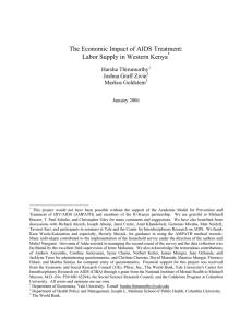 The Economic Impact of AIDS Treatment: Labor Supply in Western Kenya