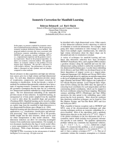 Isometric Correction for Manifold Learning Behrouz Behmardi and Raviv Raich