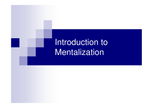 Introduction to Mentalization