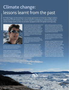 Climate change: lessons learnt from the past